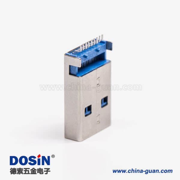 usb3.0公头type a直式SMT沉板式接PCB板