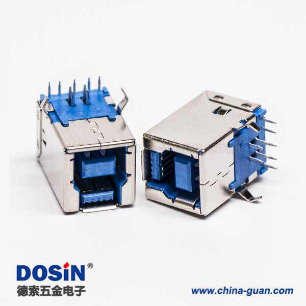 usb3.0接口type b母头弯式插板接pcb板