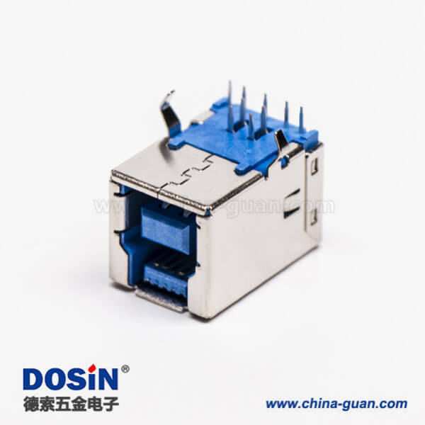 usb3.0接口type b母头弯式插板接pcb板 usb3.0接口type b母头弯式插板接pcb板