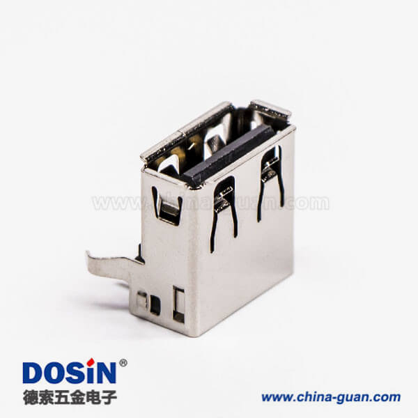 usb type a接口母头弯式插孔接PCB板 usb type a接口母头弯式插孔接PCB板