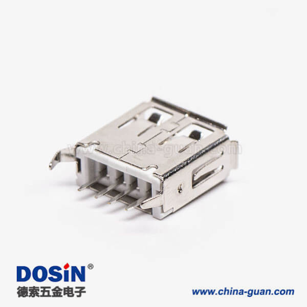 usb/a母座直插接PCB板白色胶芯弯脚 usb/a母座直插接PCB板白色胶芯弯脚