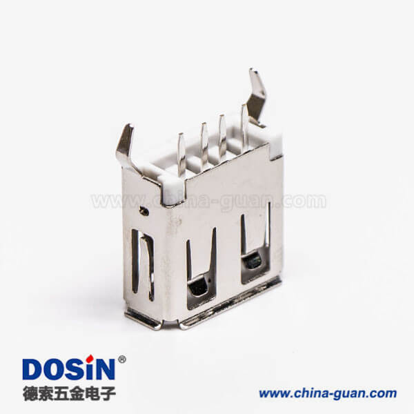 usb/a母座直插接PCB板白色胶芯弯脚 usb/a母座直插接PCB板白色胶芯弯脚