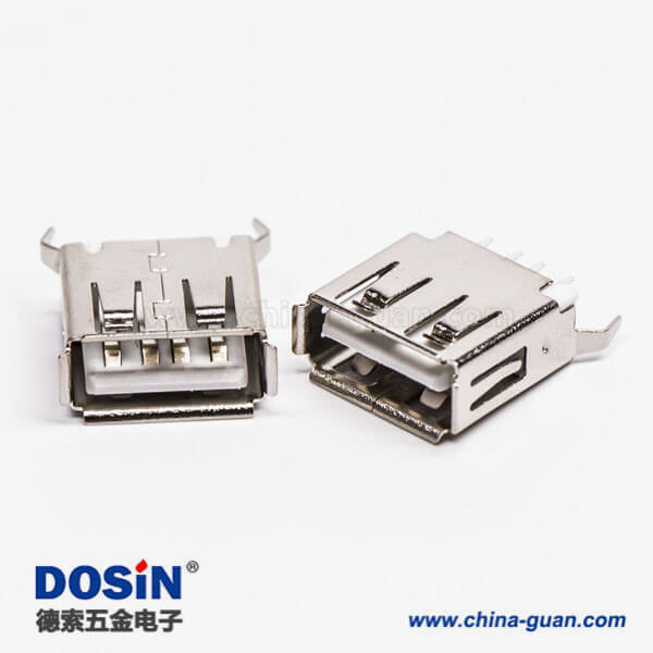 usb/a母座直插接PCB板白色胶芯弯脚 usb/a母座直插接PCB板白色胶芯弯脚