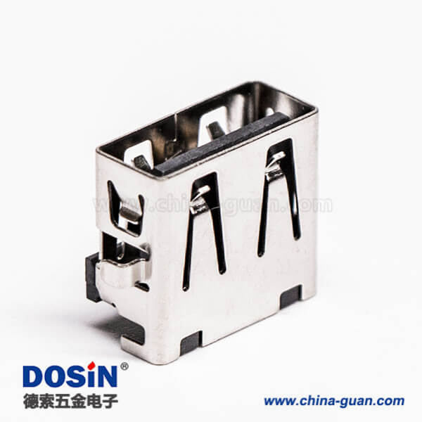 usb母座沉板type a黑色胶芯弯式 usb母座沉板type a黑色胶芯弯式