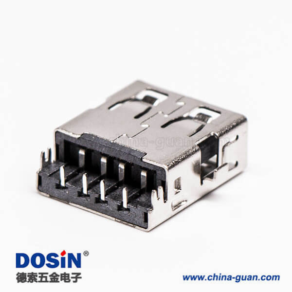 2.0USB插口母座弯头反向四脚插板 2.0USB插口母座弯头反向四脚插板