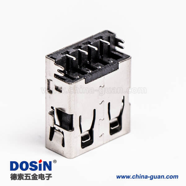 2.0USB插口母座弯头反向四脚插板 2.0USB插口母座弯头反向四脚插板