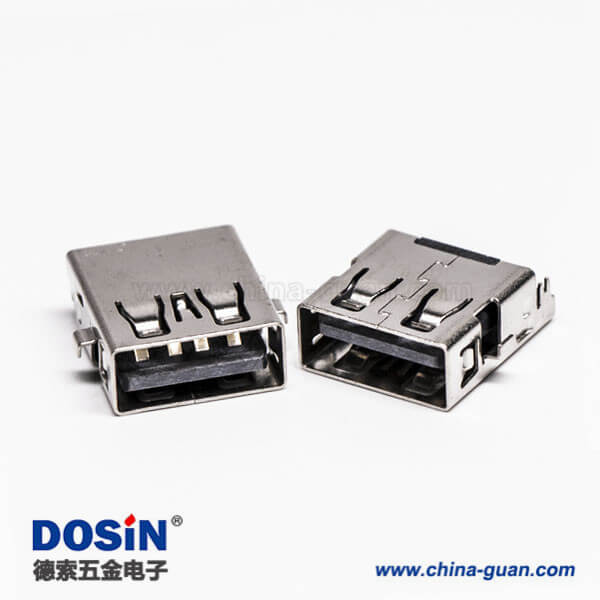 2.0USB插口母座弯头反向四脚插板 2.0USB插口母座弯头反向四脚插板