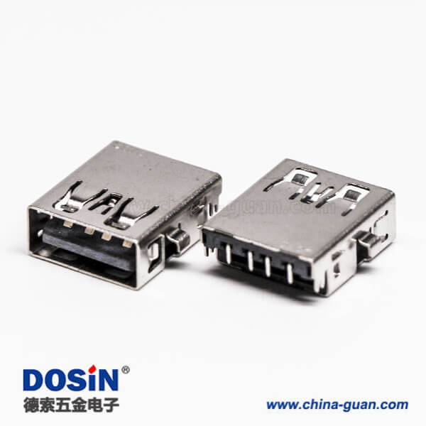 2.0USB插口母座弯头反向四脚插板 2.0USB插口母座弯头反向四脚插板