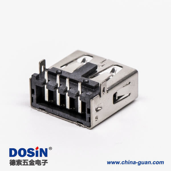 type-a usb母座弯式两脚插板带定位柱接板 type-a usb母座弯式两脚插板带定位柱接板
