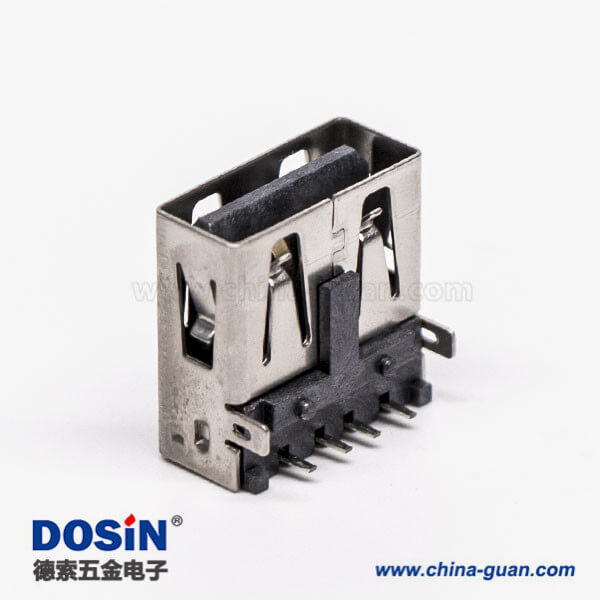 type-a usb母座弯式两脚插板带定位柱接板 type-a usb母座弯式两脚插板带定位柱接板