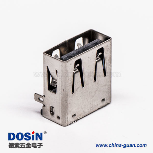 type-a usb母座弯式两脚插板带定位柱接板 type-a usb母座弯式两脚插板带定位柱接板