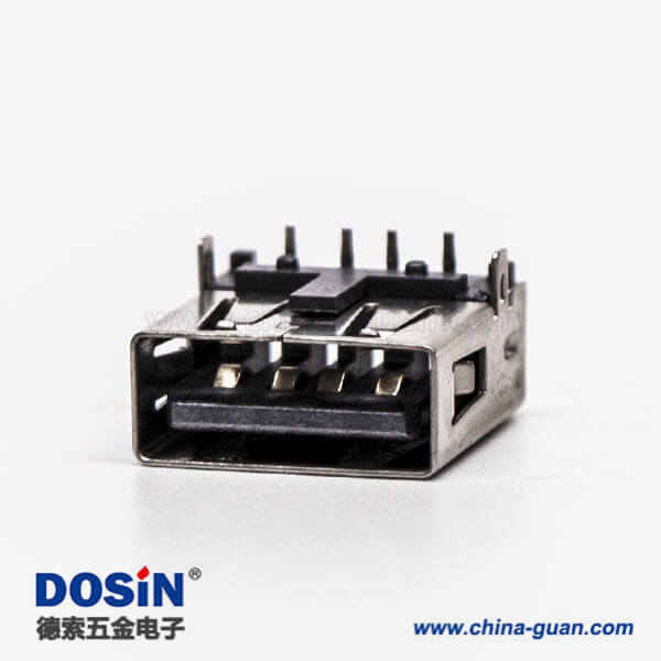type-a usb母座弯式两脚插板带定位柱接板 type-a usb母座弯式两脚插板带定位柱接板