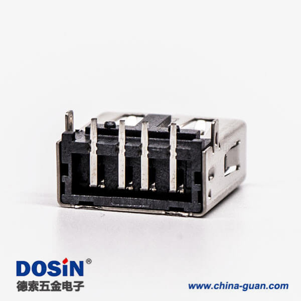 type-a usb母座弯式两脚插板带定位柱接板 type-a usb母座弯式两脚插板带定位柱接板