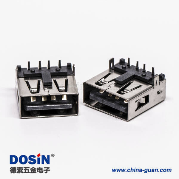 type-a usb母座弯式两脚插板带定位柱接板 type-a usb母座弯式两脚插板带定位柱接板