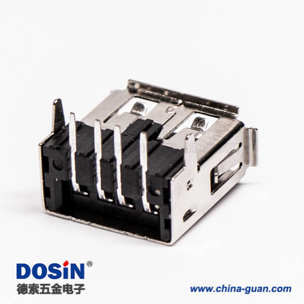 USB接口直角母头弯式DIP插板接PCB板 USB接口直角母头弯式DIP插板接PCB板