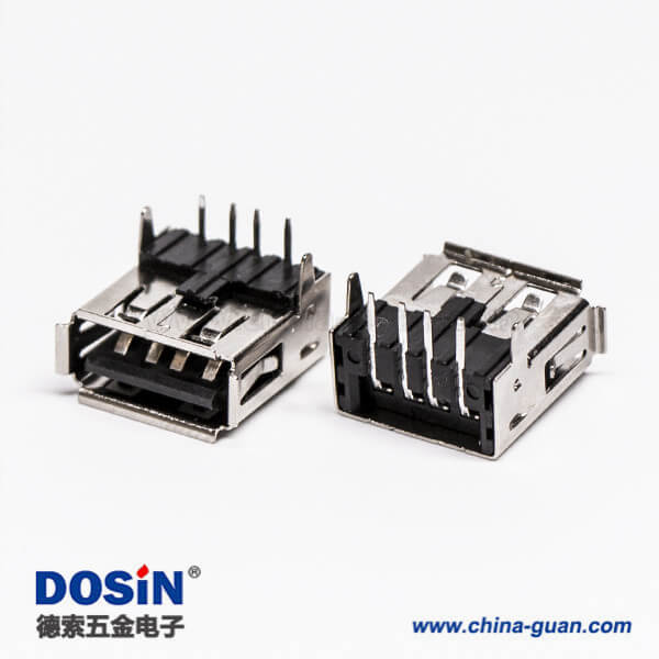 USB接口直角母头弯式DIP插板接PCB板 USB接口直角母头弯式DIP插板接PCB板