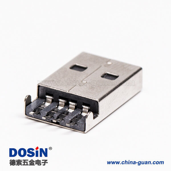 usb type a 公头90度SMT沉板接PCB板 usb type a 公头90度SMT沉板接PCB板