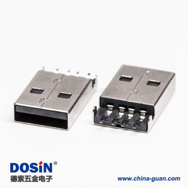 usb type a 公头90度SMT沉板接PCB板 usb type a 公头90度SMT沉板接PCB板