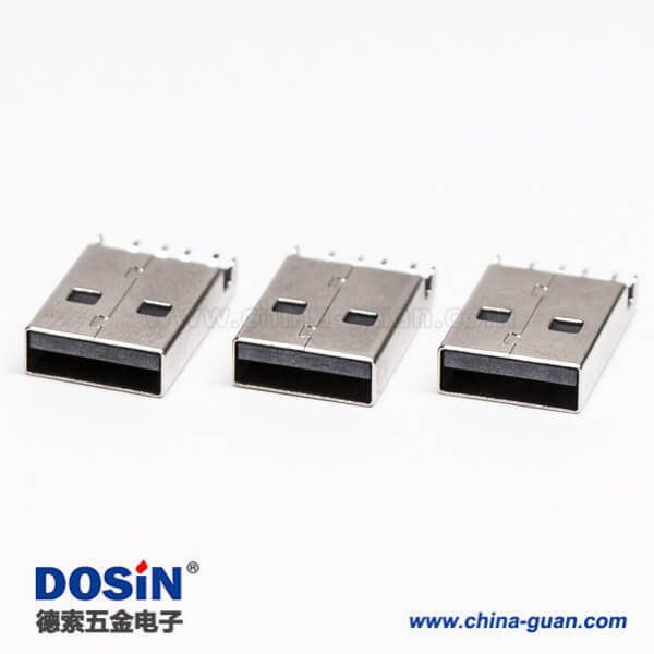 usb type a 公头90度SMT沉板接PCB板 usb type a 公头90度SMT沉板接PCB板