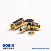 mmcx弯公头带金属帽压接式接线连接器 mmcx弯公头带金属帽压接式接线连接器