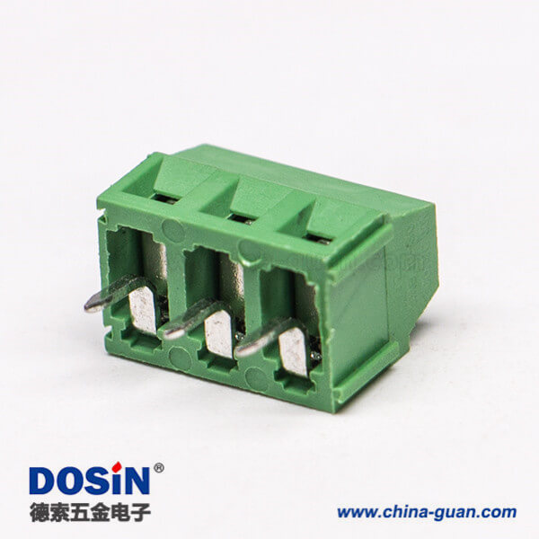 绿色接线端子螺钉式3芯直式连接器插PCB板 绿色接线端子螺钉式3芯直式连接器插PCB板