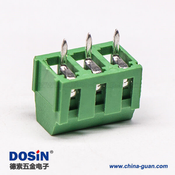 绿色接线端子螺钉式3芯直式连接器插PCB板 绿色接线端子螺钉式3芯直式连接器插PCB板