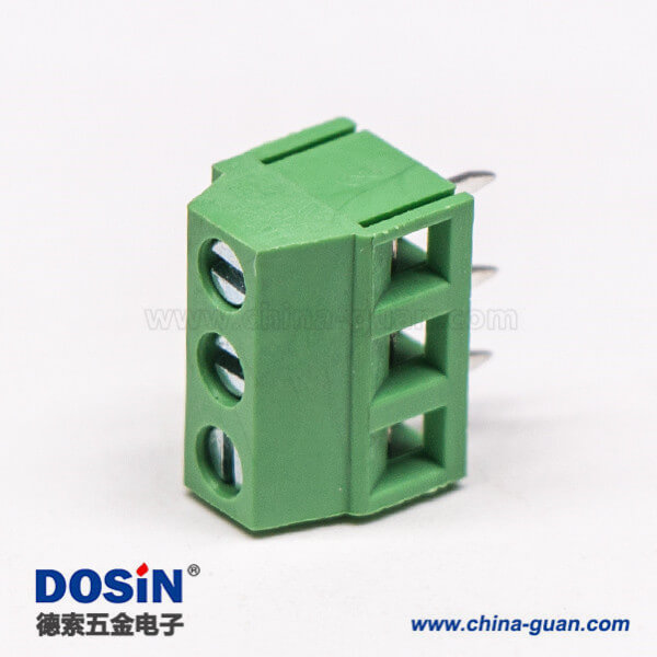绿色接线端子螺钉式3芯直式连接器插PCB板 绿色接线端子螺钉式3芯直式连接器插PCB板