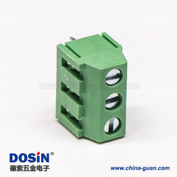 绿色接线端子螺钉式3芯直式连接器插PCB板 绿色接线端子螺钉式3芯直式连接器插PCB板