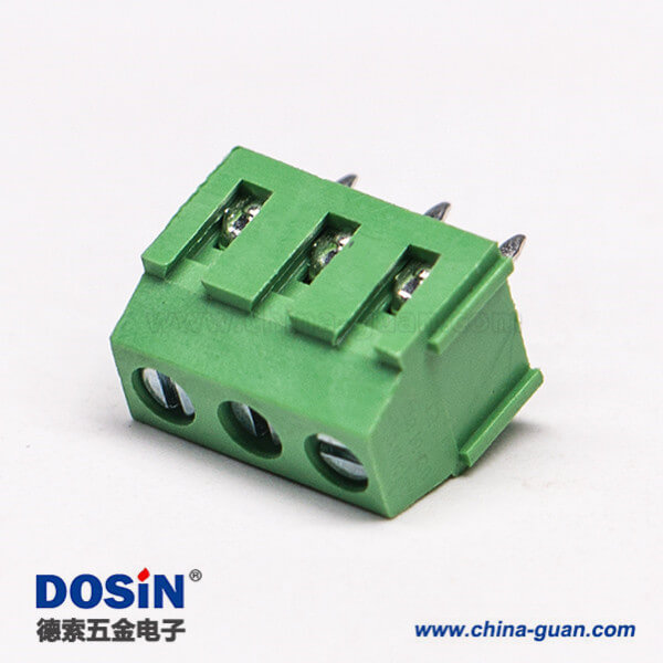绿色接线端子螺钉式3芯直式连接器插PCB板 绿色接线端子螺钉式3芯直式连接器插PCB板