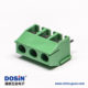 绿色端子座螺钉式3芯穿孔式插PCB板