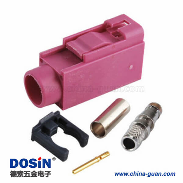 Fakra连接器母头H型压接焊接接线RG58 LMR-195 RG400 RG142连接器 Fakra连接器母头H型压接焊接接线RG58 LMR-195 RG400 RG142连接器