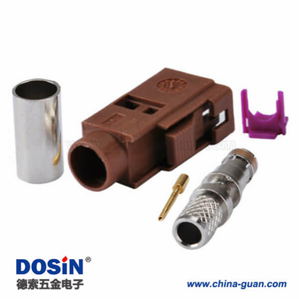 Fakra产品F型母头压接焊接接线RG58 LMR-195 RG400 RG142连接器 Fakra产品F型母头压接焊接接线RG58 LMR-195 RG400 RG142连接器