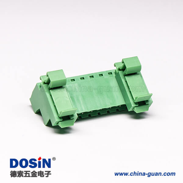 螺钉式接线端子排面板安装穿孔式10芯绿色端子座 螺钉式接线端子排面板安装穿孔式10芯绿色端子座