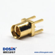 mmcx镀金直式母座插板式接PCB板 mmcx镀金直式母座插板式接PCB板