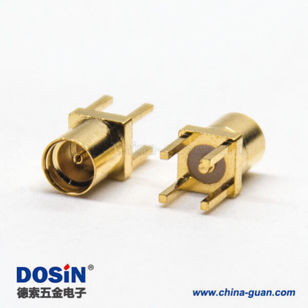 mmcx镀金直式母座插板式接PCB板