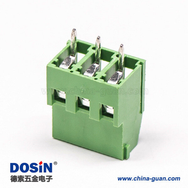 螺钉式端子3芯绿色直式穿孔式插PCB板端子接接线 螺钉式端子3芯绿色直式穿孔式插PCB板端子接接线