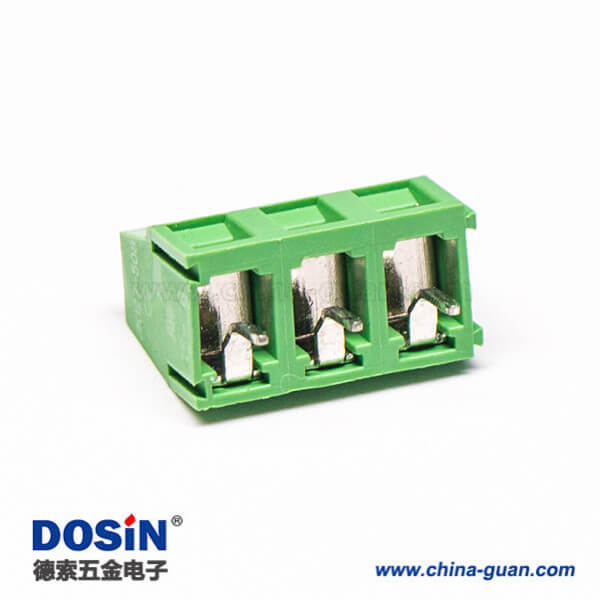 螺钉式PCB接线端子3芯绿色直式接PCB板绿色连接器 螺钉式PCB接线端子3芯绿色直式接PCB板绿色连接器