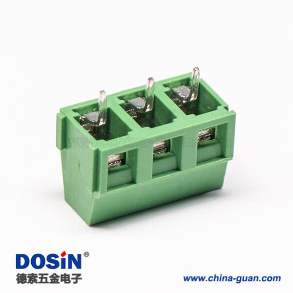 螺钉式PCB接线端子3芯绿色直式接PCB板绿色连接器 螺钉式PCB接线端子3芯绿色直式接PCB板绿色连接器