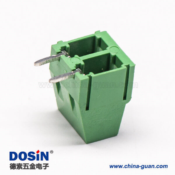 2芯接线端子绿色弯式插PCB板螺钉式端子接线 2芯接线端子绿色弯式插PCB板螺钉式端子接线