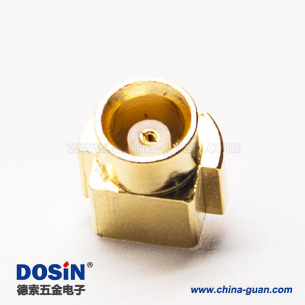 mcx同轴连接器直式180度母头沉板式接PCB板镀金