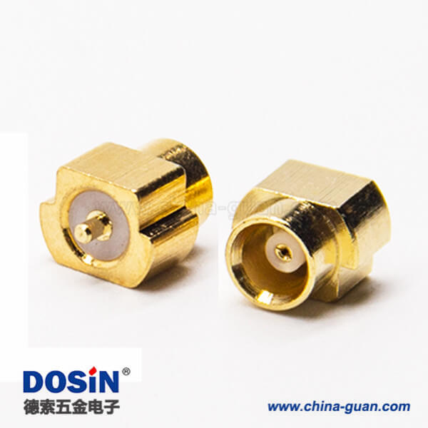 mcx同轴连接器直式180度母头沉板式接PCB板镀金
