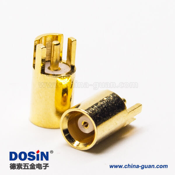 mcx插座母头连接器180度插板接PCB板