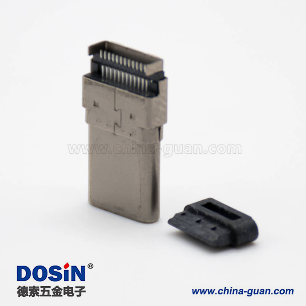 typeC接口3.1沉板公头双贴直式24芯连接器