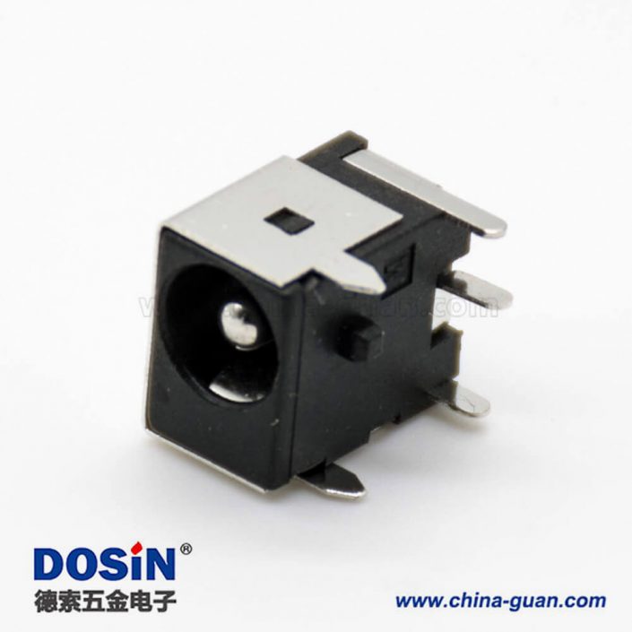 电源插座插孔公头贴片焊接5.5*2.0mm带屏蔽弯式DC插座连接器 电源插座插孔公头贴片焊接5.5*2.0mm带屏蔽弯式DC插座连接器