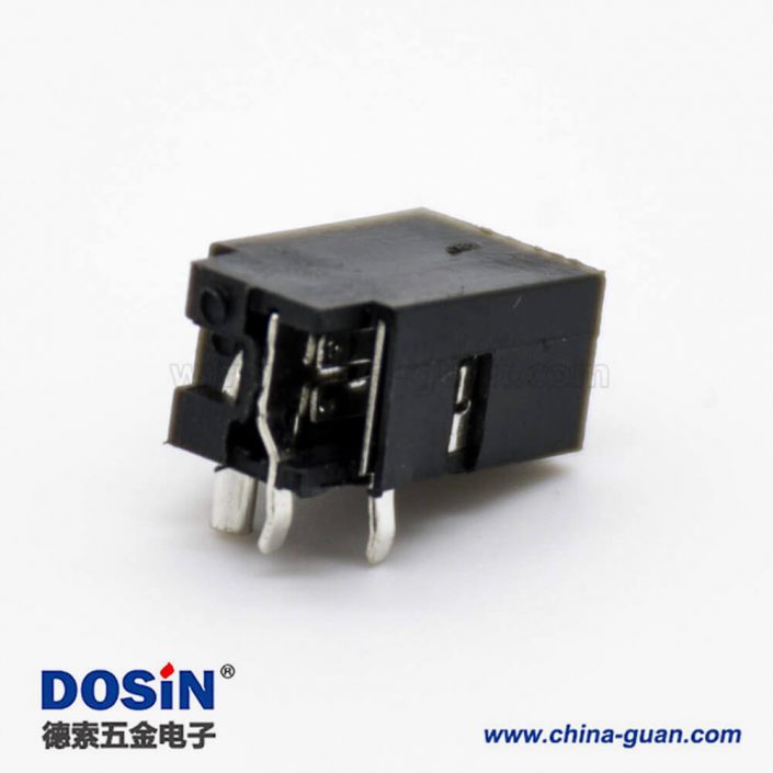 DC电源插座弯式插孔贴片焊接公头4.4*1.65不带屏蔽连接器 DC电源插座弯式插孔贴片焊接公头4.4*1.65不带屏蔽连接器