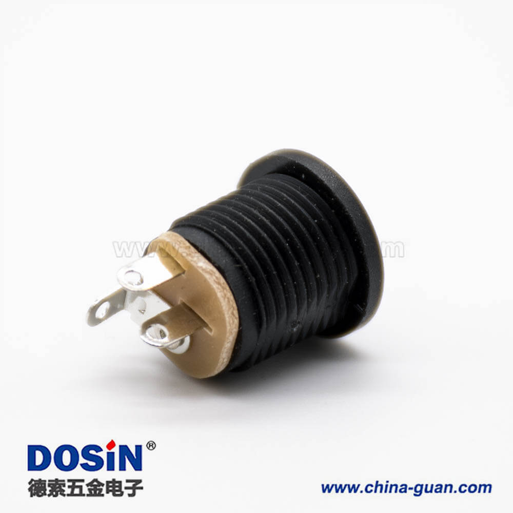 圆形DC插座面板安装穿墙插孔公头直式不带屏蔽电源连接器 圆形DC插座面板安装穿墙插孔公头直式不带屏蔽电源连接器