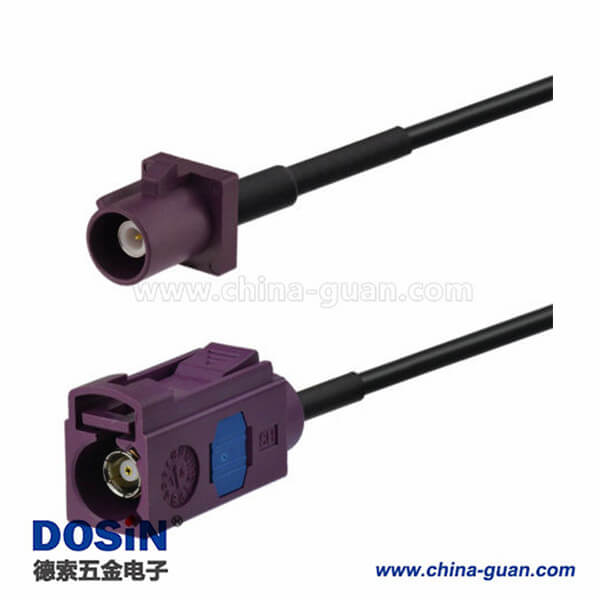 Fakra-D型车载4G LTE 3G UMTS GSM公转母直式连接器延长线50厘米 Fakra-D型车载4G LTE 3G UMTS GSM公转母直式连接器延长线50厘米