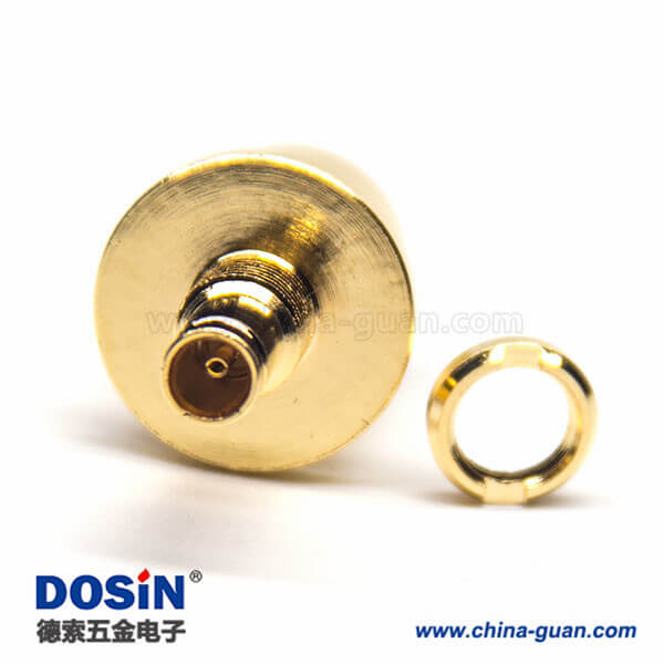 din型射频连接器母头直式180度穿墙式插PCB板安装镀金 din型射频连接器母头直式180度穿墙式插PCB板安装镀金