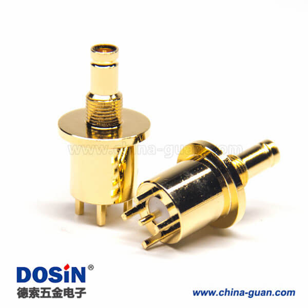 din型射频连接器母头直式180度穿墙式插PCB板安装镀金 din型射频连接器母头直式180度穿墙式插PCB板安装镀金