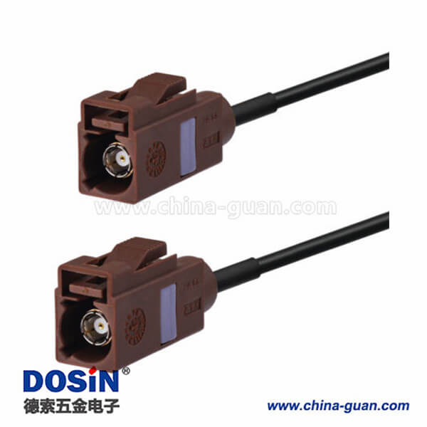 Fakra 产品汽车天线延长线F型棕色直式母转母线材2米 Fakra 产品汽车天线延长线F型棕色直式母转母线材2米